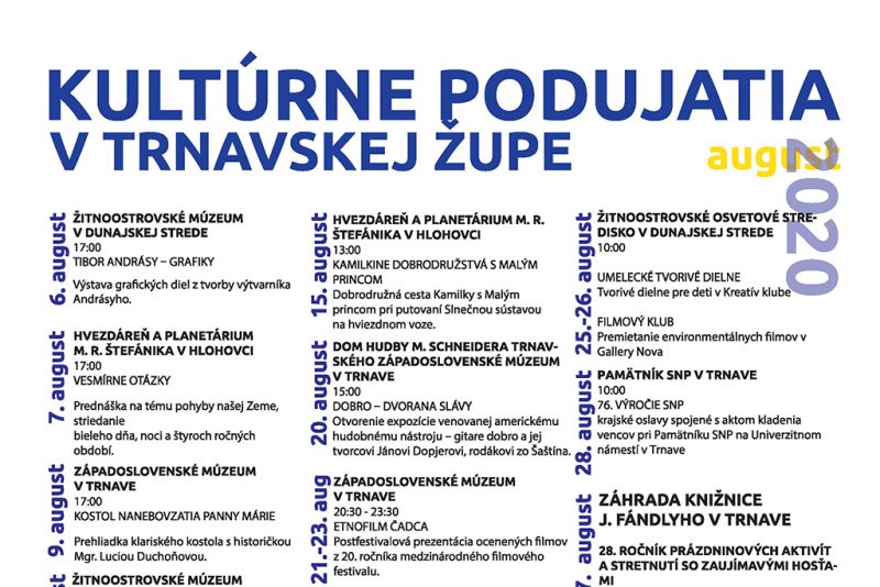 Read more about the article Kultúrne podujatia v Trnavskej župe